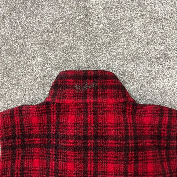 Woolrich vest womens medium red black casual outdoor gorpcore flannel winter - Picture 5 of 10